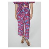 MANGO Woman Çiçek desenli culotte pantolon