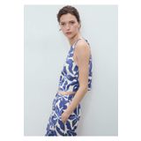 MANGO Woman Çiçekli Cropped Bluz