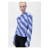 MANGO Woman Çizgili asimetrik bluz