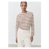 MANGO Woman Çizgili yuvarlak yakalı sweatshirt