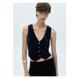 MANGO Woman Crop kadife yelek