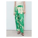 MANGO Woman Desenli Kemerli Pantolon