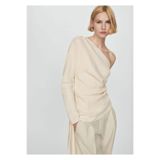 MANGO Woman Drape detaylı asimetrik bluz