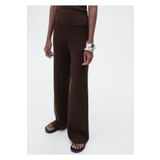 MANGO Woman Düz kesim triko pantolon