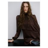 MANGO Woman Fırfırlı puantiyeli elbise