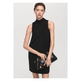 MANGO Woman Fiyonklu cut-out detaylı elbise