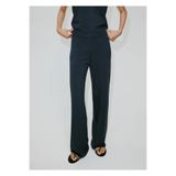 MANGO Woman İnce triko wide leg pantolon