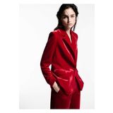 MANGO Woman Kadife blazer ceket