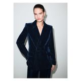 MANGO Woman Kadife kruvaze blazer ceket