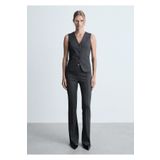MANGO Woman Kadın Gri Yelek 77085661