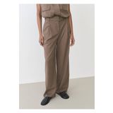MANGO Woman Kemerli düz kesim pantolon
