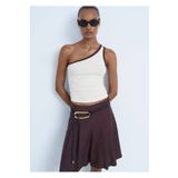 MANGO Woman Kontrast Kenarlı Asimetrik Bluz