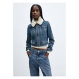 MANGO Woman Kürk Yakalı Denim Ceket