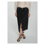Mango Woman Midi Mavi Denim Kadın Etek