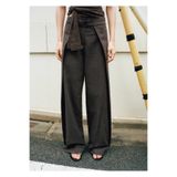 MANGO Woman Pileli kemerli pantolon