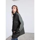 Mango Yüksek Yaka Cepli Parka - Gri