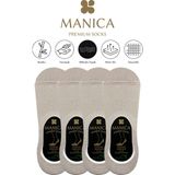 MANICA Erkek Bambu Babet Çorap 4 Çift - Bej - 41 - 44
