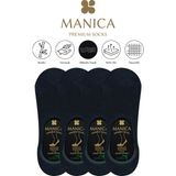 MANICA Erkek Bambu Babet Çorap 4 Çift - Füme - 41 - 44