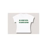 manicsellout "I'm Limited Edition" Baskılı Kadın Crop Tişört - Y2K Baby Tee Yeşil Yazılı Tişört
