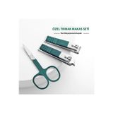 Manikür Pedikür Özel Tırnak Makası Seti 6 Parça ÖZEL Deri Çantalı