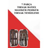 Manikür Pedikür Seti 7 Parça Tırnak Mantarı Tırnak Batığı Temizleme Taşınabilir Çanta