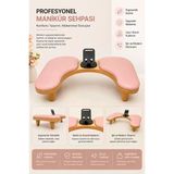 Manikür Sehpası Telefon Tutacaklı U Tipi Sehpa - Tırnak, El & Kol Dayama Standı - Nail Art & Protez Tırnak Çalışma