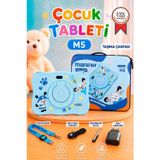 Maniner Eğitici Tablet 4Gb 128Gb Kılıf Hediyeli Çocuk Tableti M5 Mavi