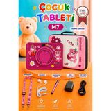 Maniner Eğitici Tablet 4GB 128GB Kılıf Hediyeli Çocuk Tableti M7 Vişne Rengi