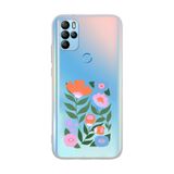 Manitoba General Mobile GM 21 Pro Uyumlu Sanatsal Çiçek Tasarımlı Baskılı Şeffaf Telefon Kılıfı