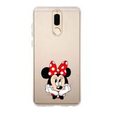 Manitoba Huawei Mate 10 Lite ile Uyumlu Baskılı Yumuşak Silikon Şeffaf Telefon Kılıfı, Minnie Mouse Desen