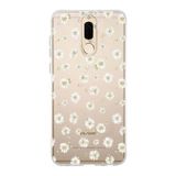 Manitoba Huawei Mate 10 Lite ile Uyumlu Baskılı Yumuşak Silikon Şeffaf Telefon Kılıfı, Papatya Deseni