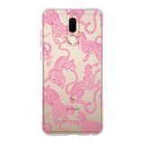 Manitoba Huawei Mate 10 Lite ile Uyumlu Baskılı Yumuşak Silikon Şeffaf Telefon Kılıfı, Pembe