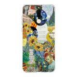 Manitoba Huawei Mate 10 Lite ile Uyumlu Baskılı Yumuşak Silikon Telefon Kılıfı, Van Gogh Deseni