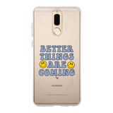 Manitoba Huawei Mate 10 Lite ile Uyumlu Better Things Tasarımlı Baskılı Şeffaf Telefon Kılıfı, Çok Renkli