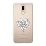 Manitoba Huawei Mate 10 Lite ile Uyumlu Dont Let It Tasarımlı Baskılı Şeffaf Telefon Kılıfı, Silikon, Çok Renkli