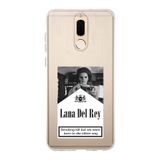 Manitoba Huawei Mate 10 Lite ile Uyumlu Lana Del Rey Tasarımlı Baskılı Şeffaf Telefon Kılıfı, Çok Renkli