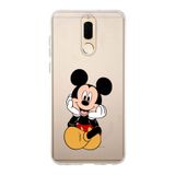 Manitoba Huawei Mate 10 Lite ile Uyumlu Mickey Tasarımlı Baskılı Şeffaf Silikon Telefon Kılıfı, Çok Renkli