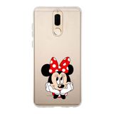 Manitoba Huawei Mate 10 Lite ile Uyumlu Minnie Mouse Tasarımlı Baskılı Şeffaf Telefon Kılıfı, Çok Renkli