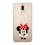 Manitoba Huawei Mate 10 Lite ile Uyumlu Minnie Mouse Tasarımlı Baskılı Şeffaf Telefon Kılıfı
