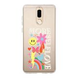 Manitoba Huawei Mate 10 Lite ile Uyumlu More Self Love Tasarımlı Baskılı Şeffaf Silikon Telefon Kılıfı, Çok Renkli