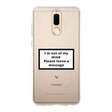 Manitoba Huawei Mate 10 Lite ile Uyumlu Out Of Mind Tasarımlı Baskılı Şeffaf Telefon Kılıfı