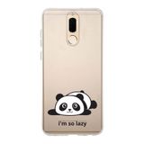 Manitoba Huawei Mate 10 Lite ile Uyumlu Panda Tasarımlı Baskılı Şeffaf Telefon Kılıfı, Çok Renkli