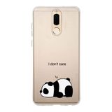 Manitoba Huawei Mate 10 Lite ile Uyumlu Panda Tasarımlı Baskılı Şeffaf Telefon Kılıfı