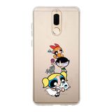Manitoba Huawei Mate 10 Lite ile Uyumlu Powerpuff Girls Tasarımlı Baskılı Şeffaf Silikon Telefon Kılıfı, Çok Renkli
