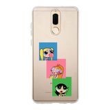 Manitoba Huawei Mate 10 Lite ile Uyumlu Powerpuff Girls Tasarımlı Baskılı Şeffaf Telefon Kılıfı, Çok Renkli