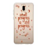 Manitoba Huawei Mate 10 Lite ile Uyumlu Small Progress Tasarımlı Baskılı Şeffaf Telefon Kılıfı, Çok Renkli