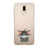 Manitoba Huawei Mate 10 Lite ile Uyumlu Tom Tasarımlı Baskılı Şeffaf Telefon Kılıfı