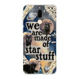 Manitoba Huawei Mate 10 Lite ile Uyumlu We Are Made Of Star Stuff Tasarımlı Baskılı Şeffaf Telefon Kılıfı, Çok Renkli