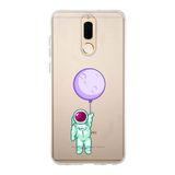 Manitoba Huawei Mate 10 Lite Uyumlu Astronot Tasarımlı Baskılı Şeffaf Telefon Kılıfı