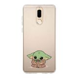 Manitoba Huawei Mate 10 Lite Uyumlu Baby Yoda Tasarımlı Baskılı Şeffaf Telefon Kılıfı, Çok Renkli